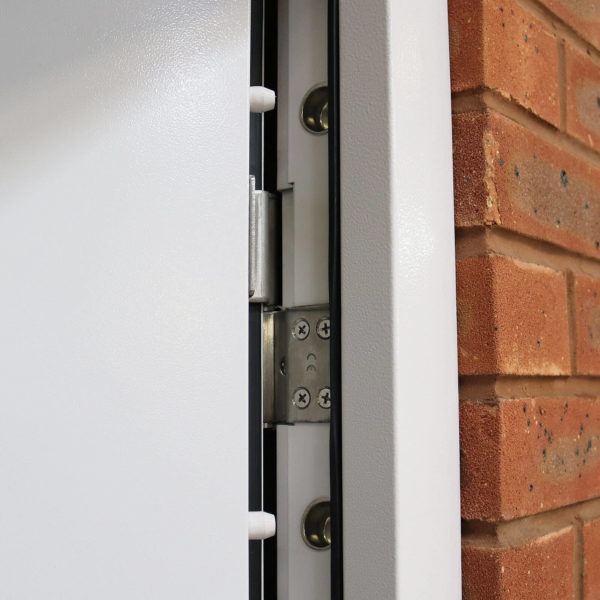 Close up image of door hinges